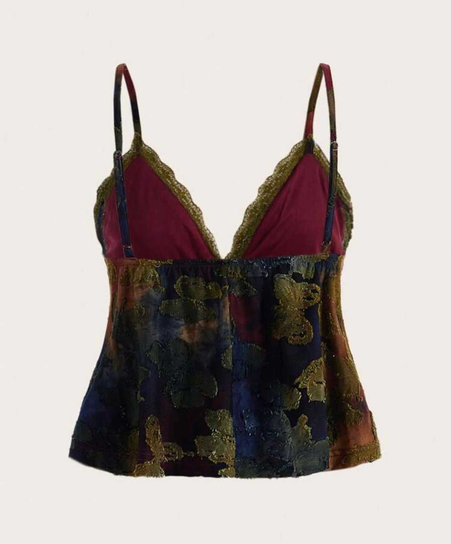 Butterfly pattern Ombre Lace Cami Top