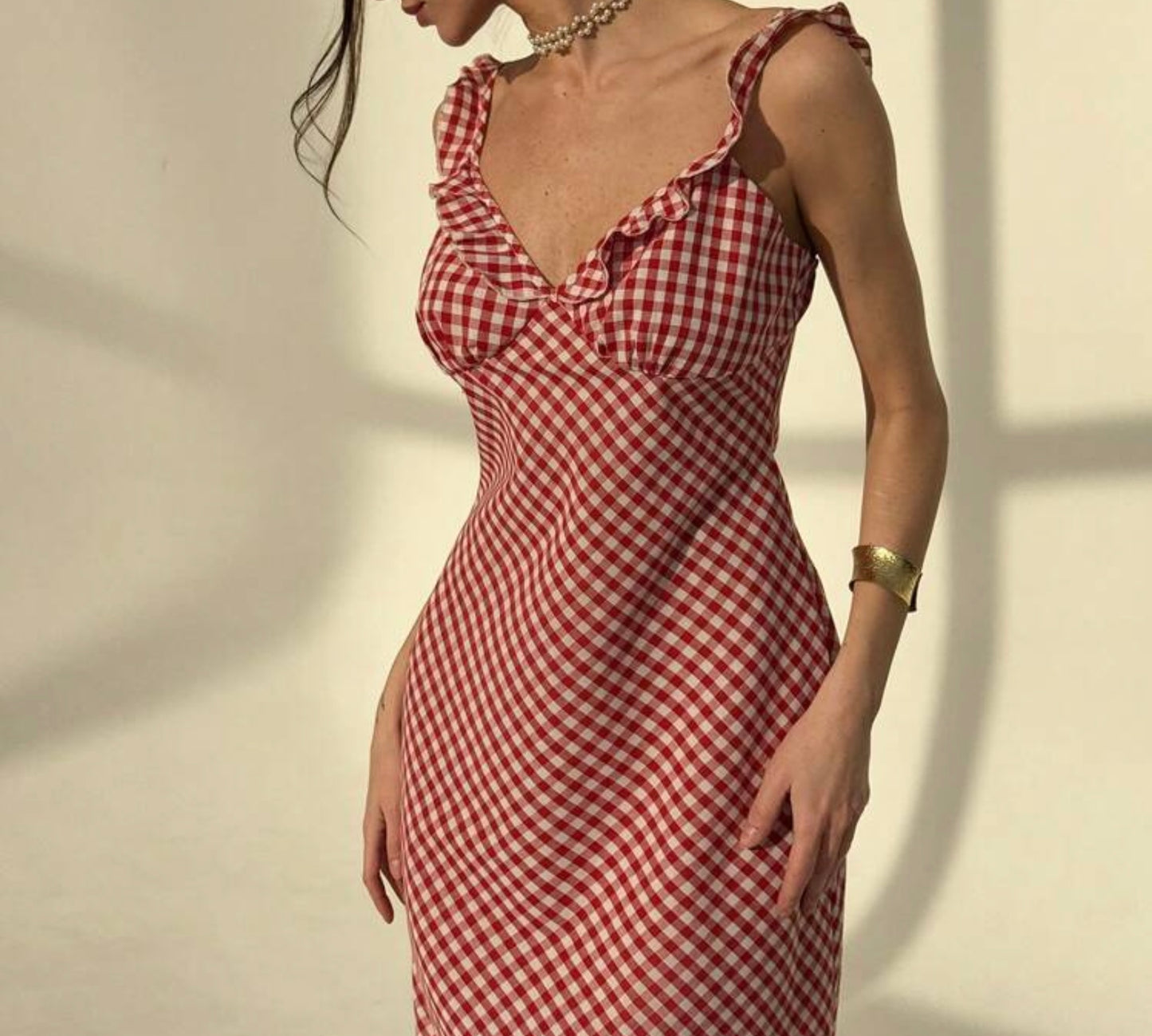Casual Midi Plaid Dress