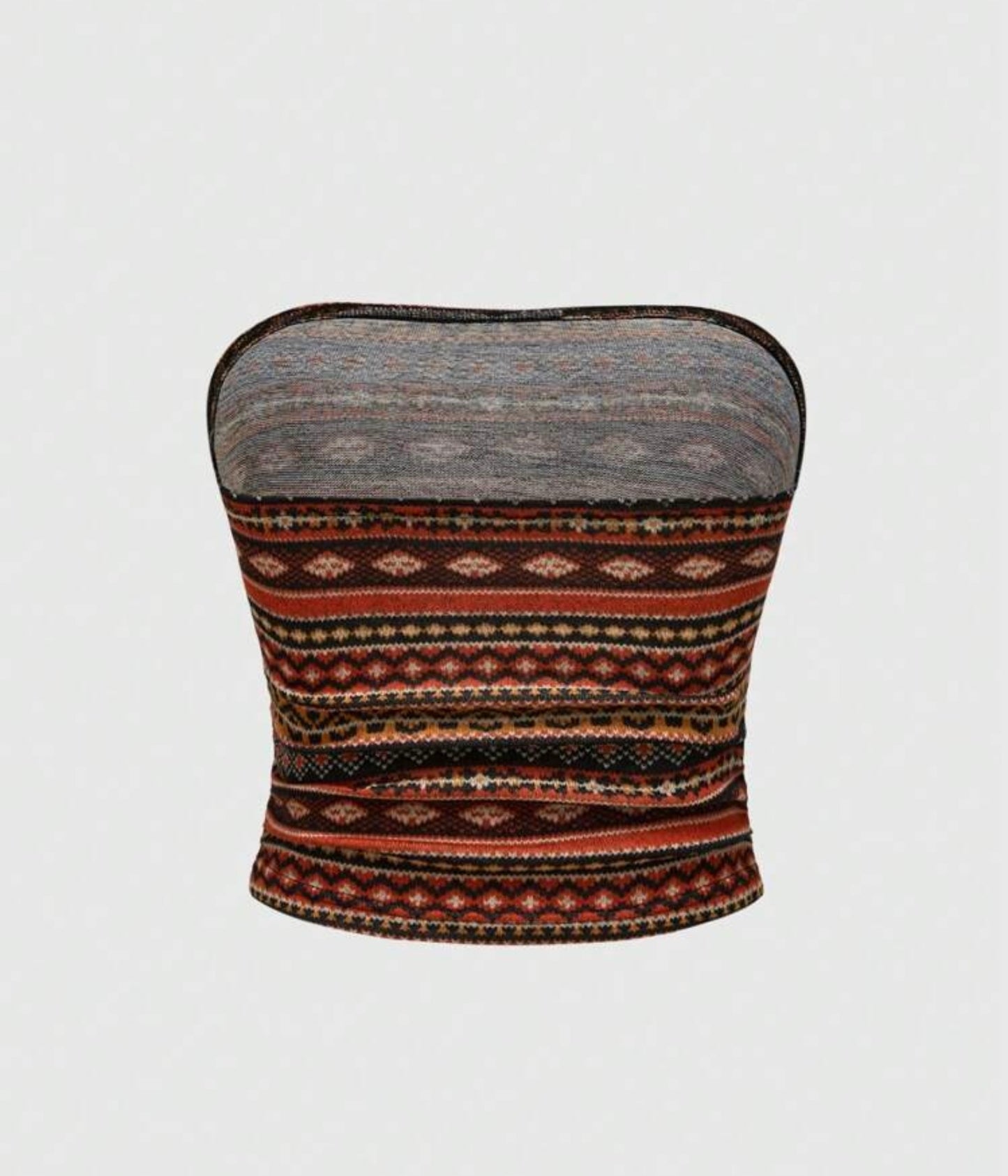 Tribal Print Strapless Tube Top