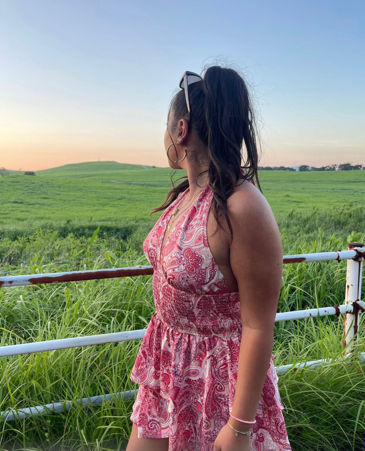 V-Neck Sleeveless Halter Mini Dress