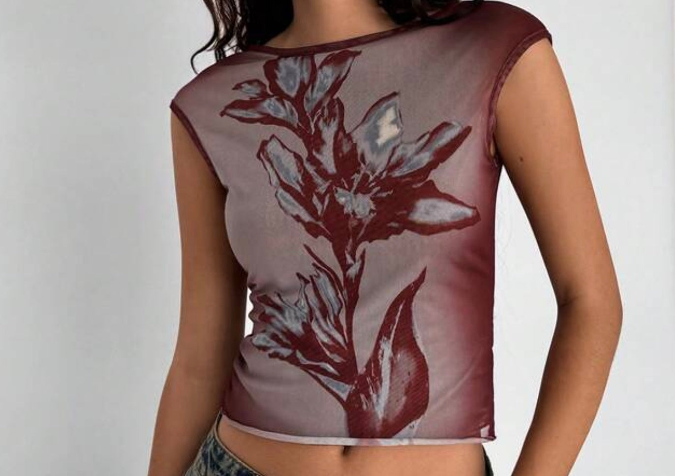 Siren Gaze Casual Floral Print Crop T-Shirt