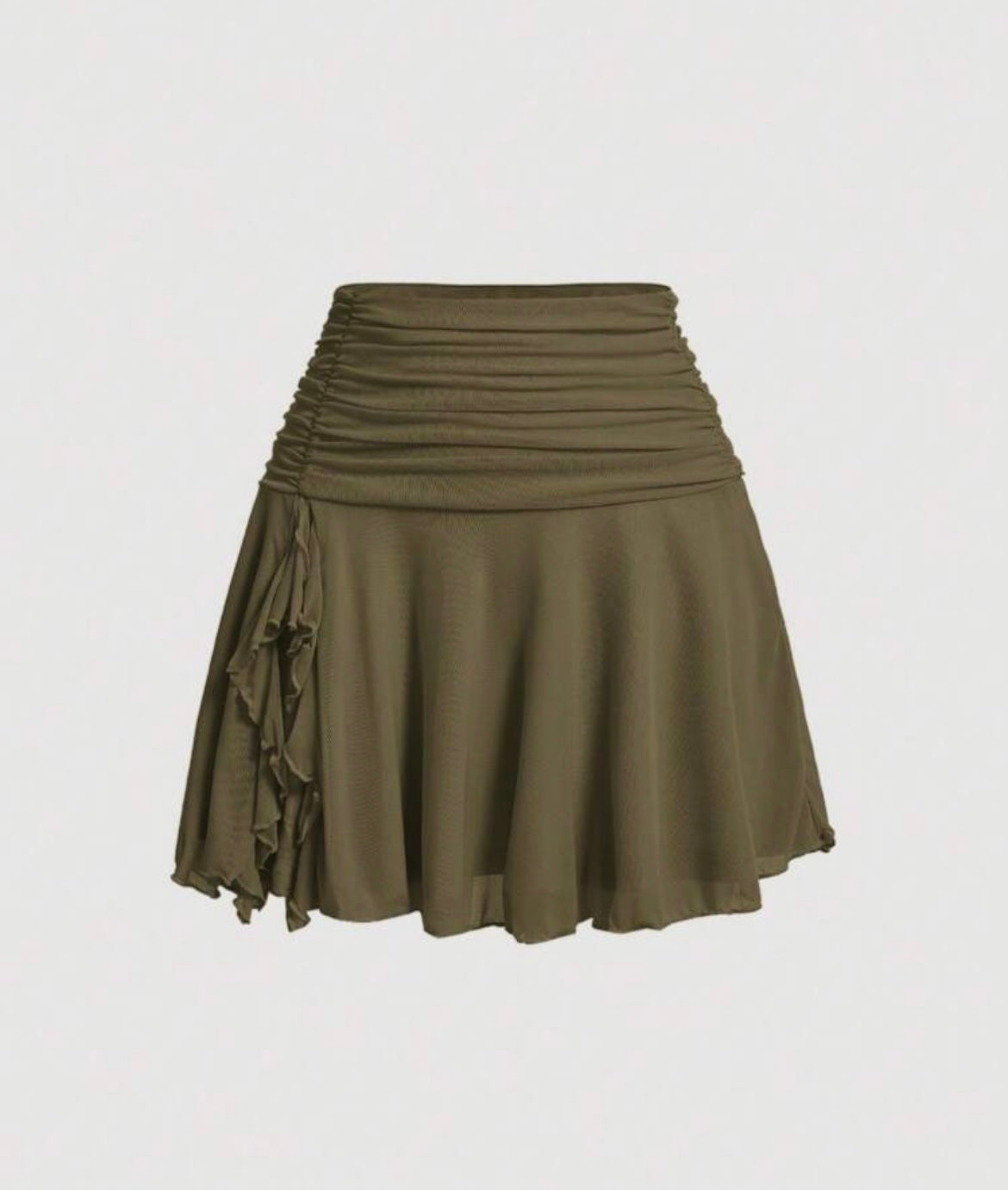 Draped Green Skirt