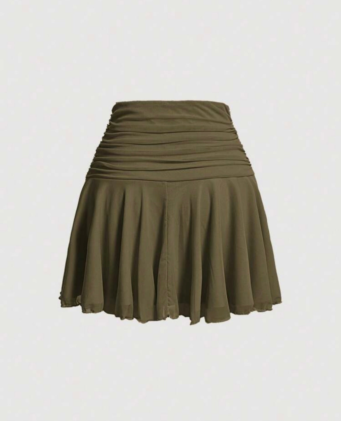 Draped Green Skirt