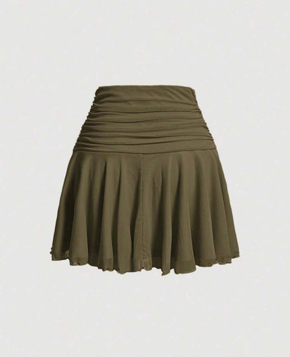 Draped Green Skirt