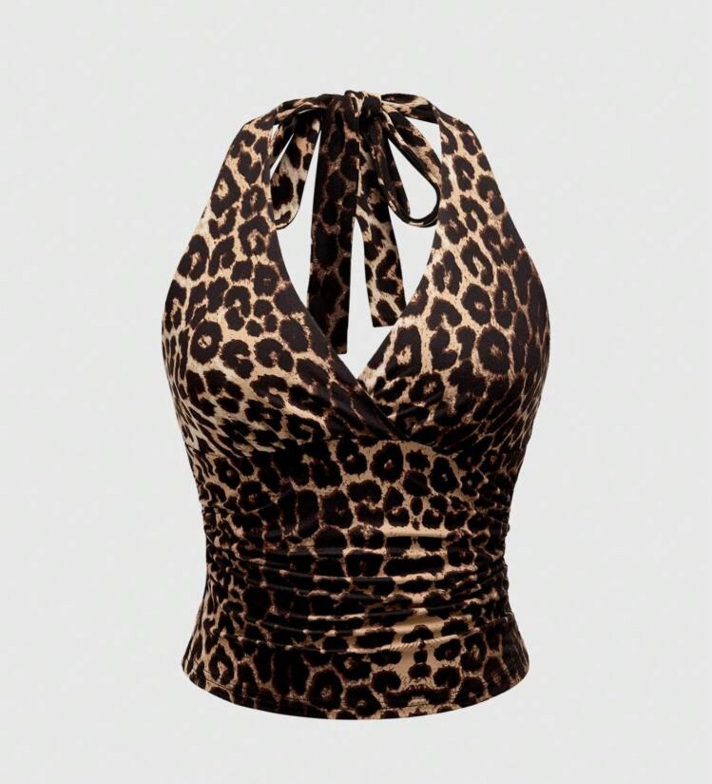 Leopard Halter Neck Top